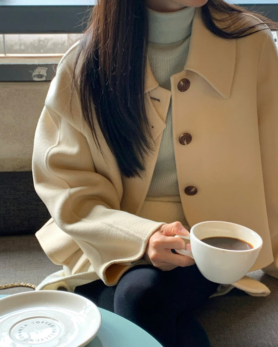 Butter 100% Wool Short Coat