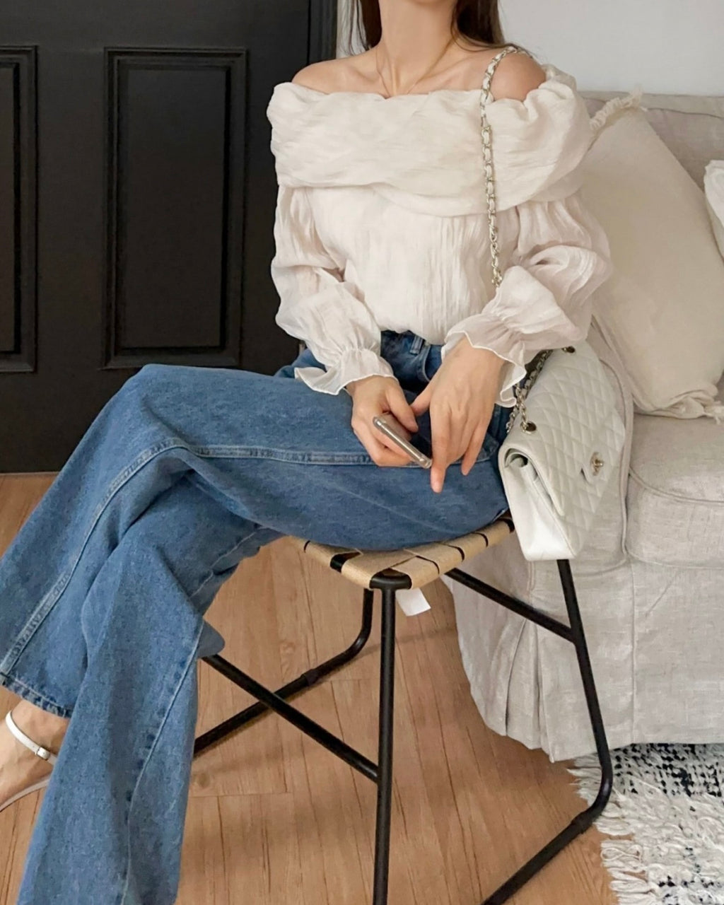 Piano Off-Shoulder Blouse