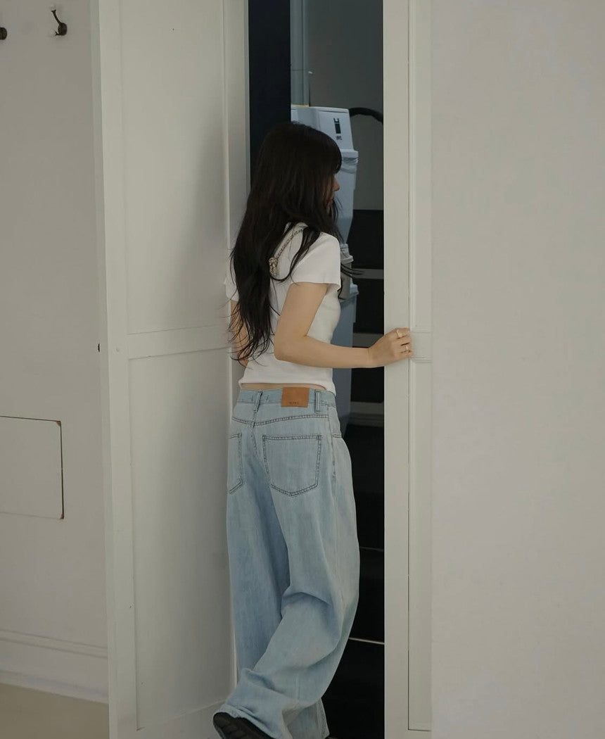 [ M ] Summer Mid-Rise Wide Fit Jeans