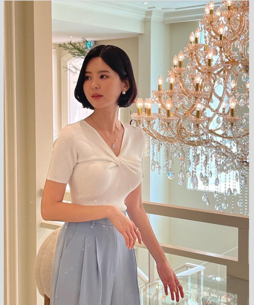 Twist Short Sleeves Knit