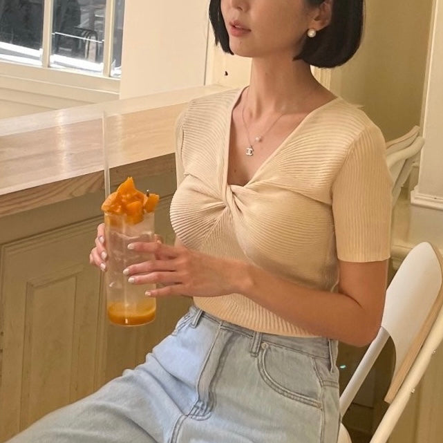 Twist Short Sleeves Knit