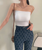 Built-In Padded Banding Tube Top