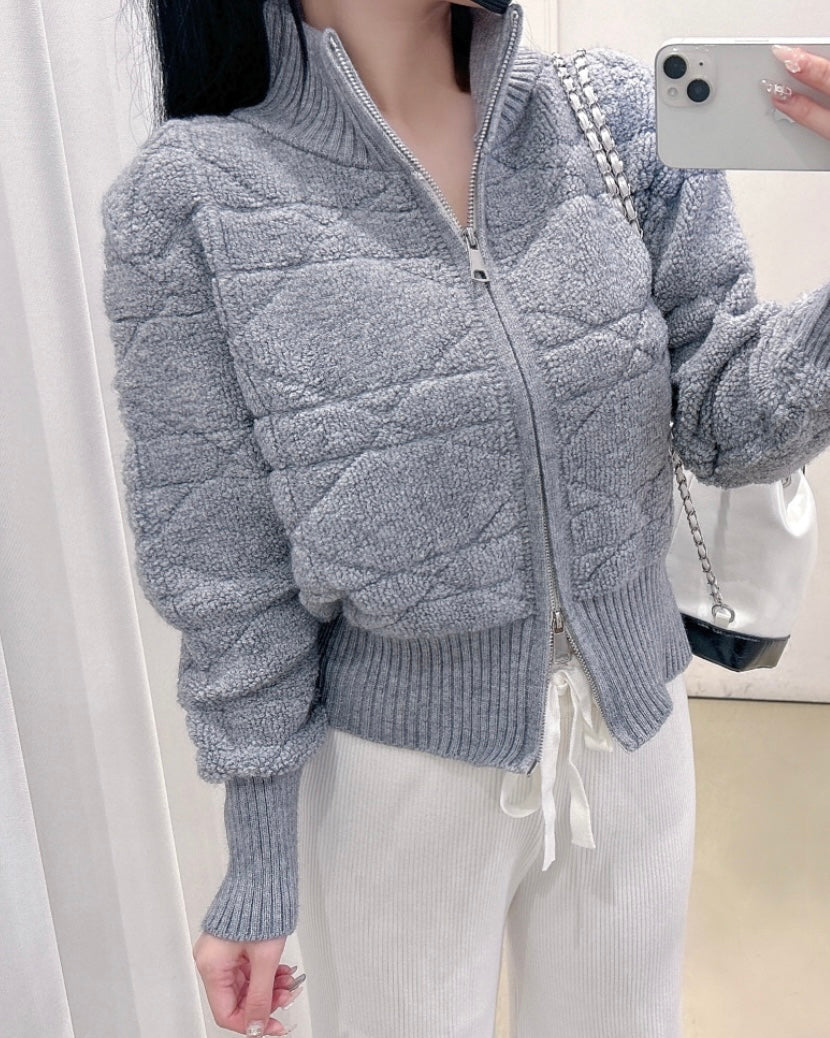 Link Knit Zip-Up