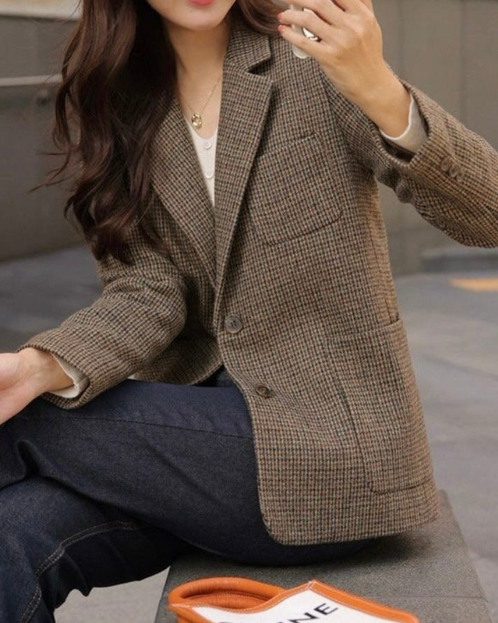 Classic Check Wool Jacket - 60% Wool