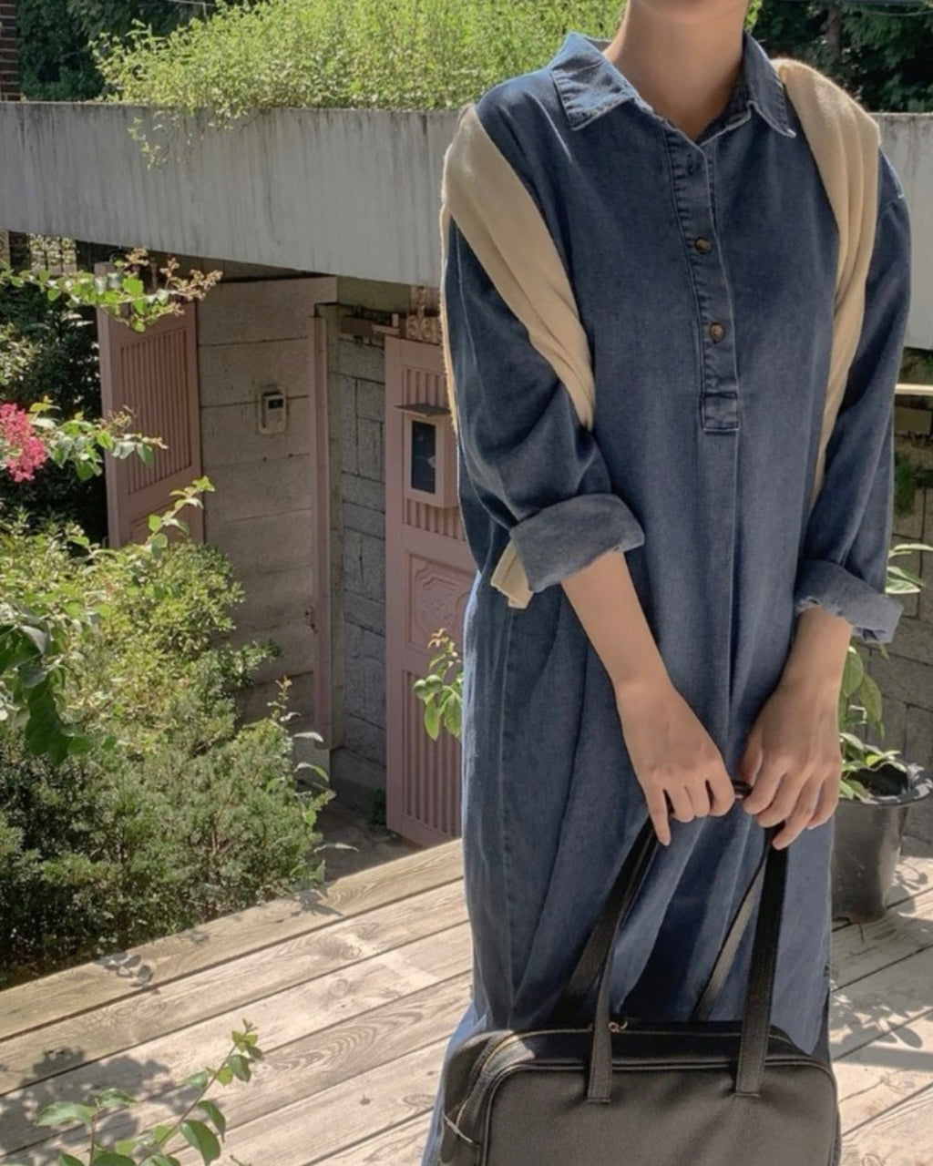 Denim Overfit Maxi Dress