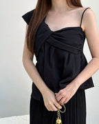 One Shoulder Twist Blouse