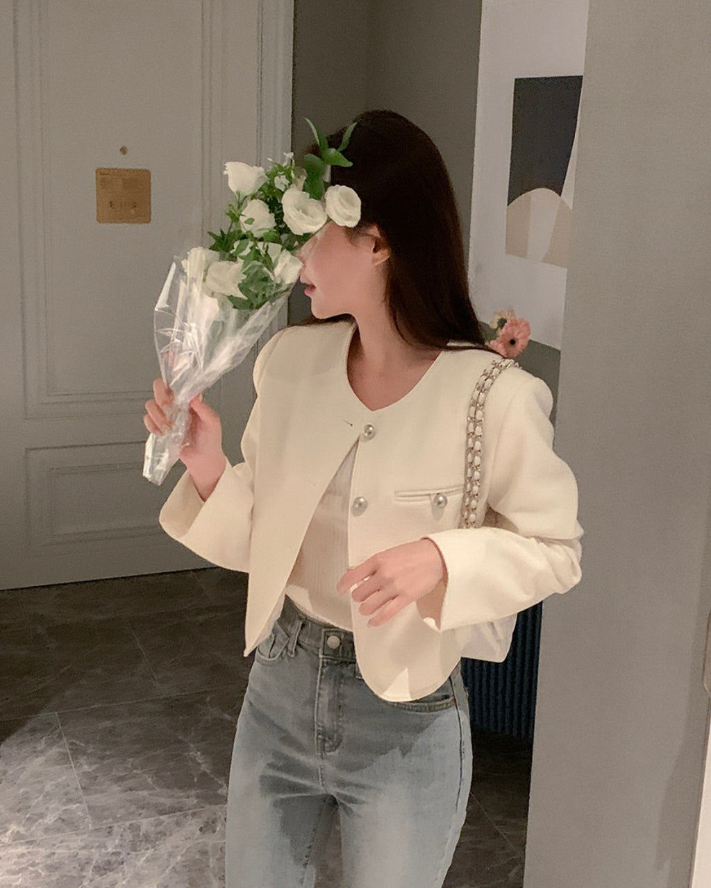Lumiere Silver Button Jacket