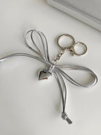 Silver Ribbon Keyring