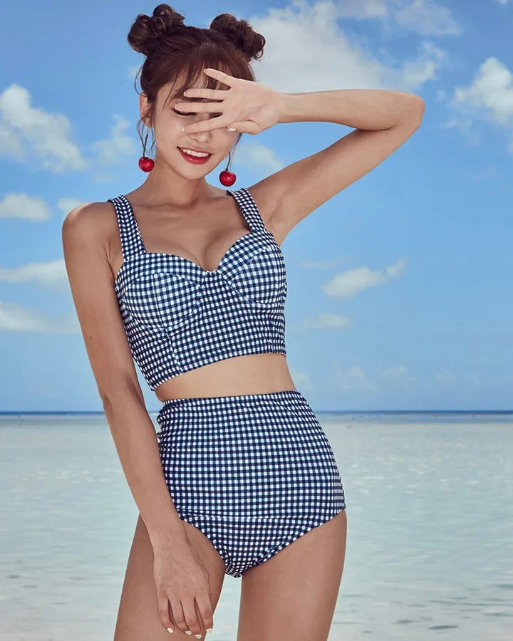 Check Back Ribbon Bikini