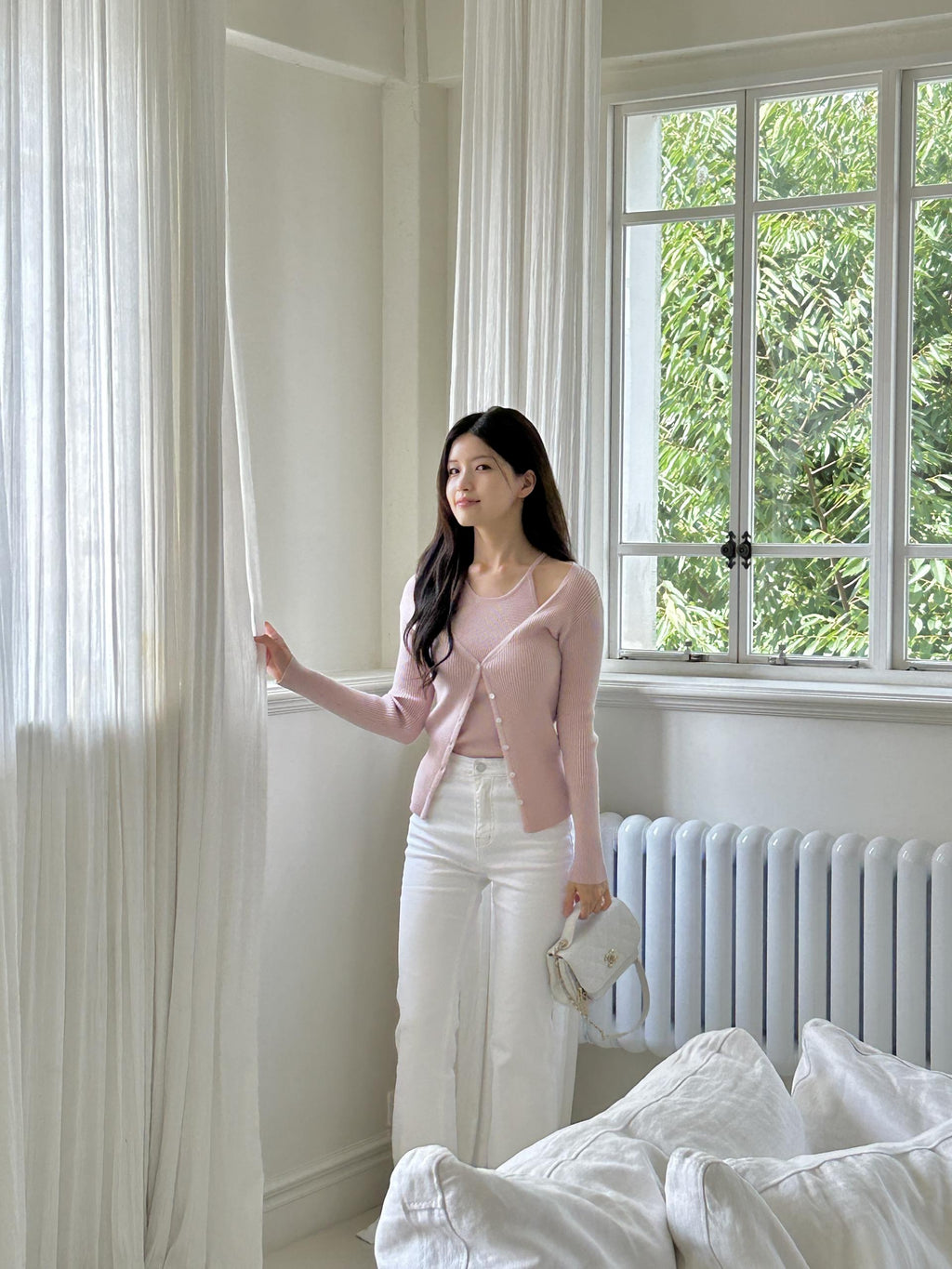 [ Pre-order ] Alisa Halter Sleeveless Cardigan Set