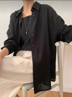 Back Ribbon Oversized Fit Shirt