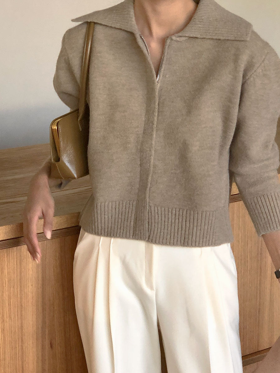 Onion Knit Zip-Up