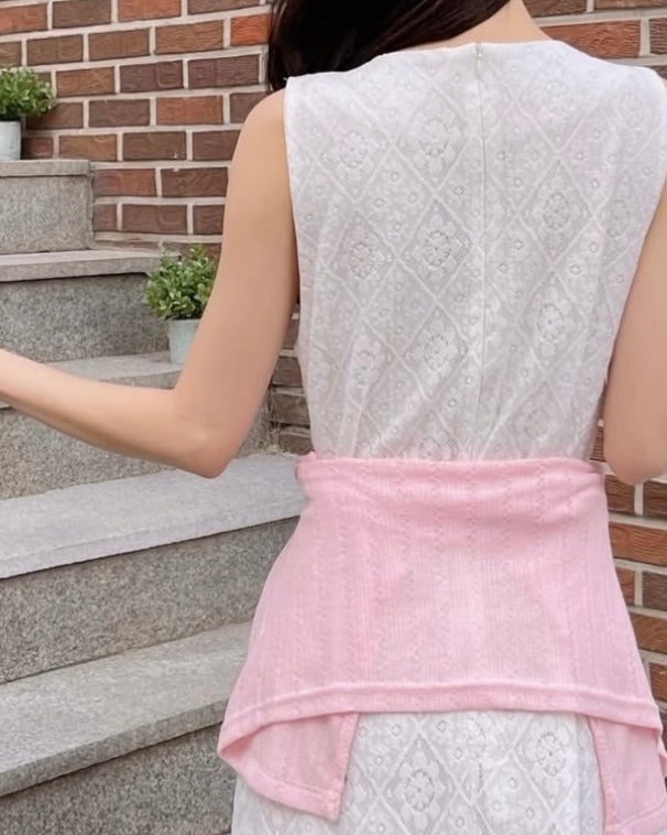 Lace Bloom Sleeveless Dress