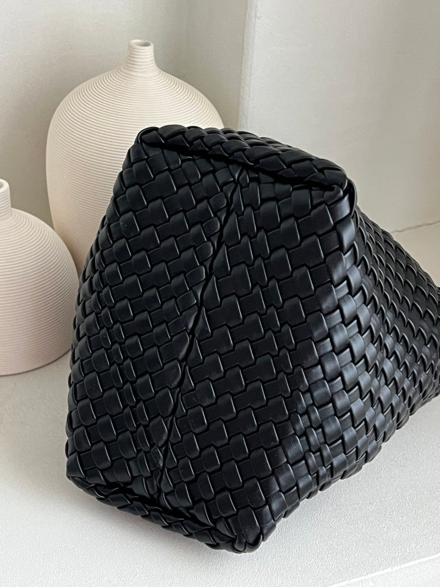 Aria Basket Woven Tote (+Pouch)