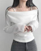 Stay-On Off-Shoulder Knit