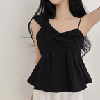 One Shoulder Twist Blouse