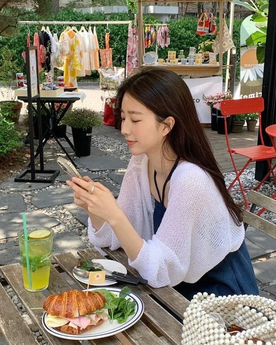 Denim Halter-Neck Blouse