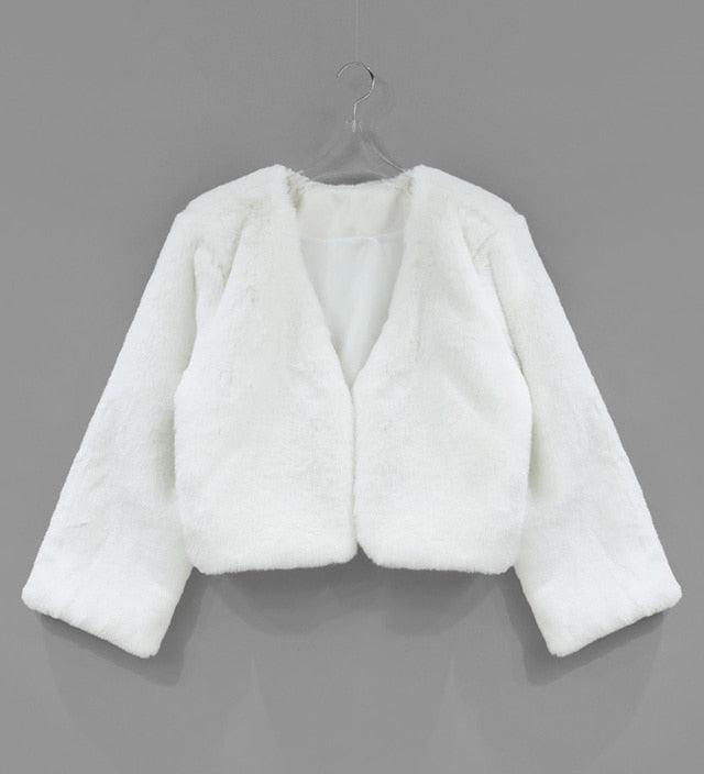 Cropped Eco Fur Jacket