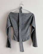 Brushed Shirring Tie Knit