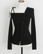Unbalanced Ribbon Ribbed Knit