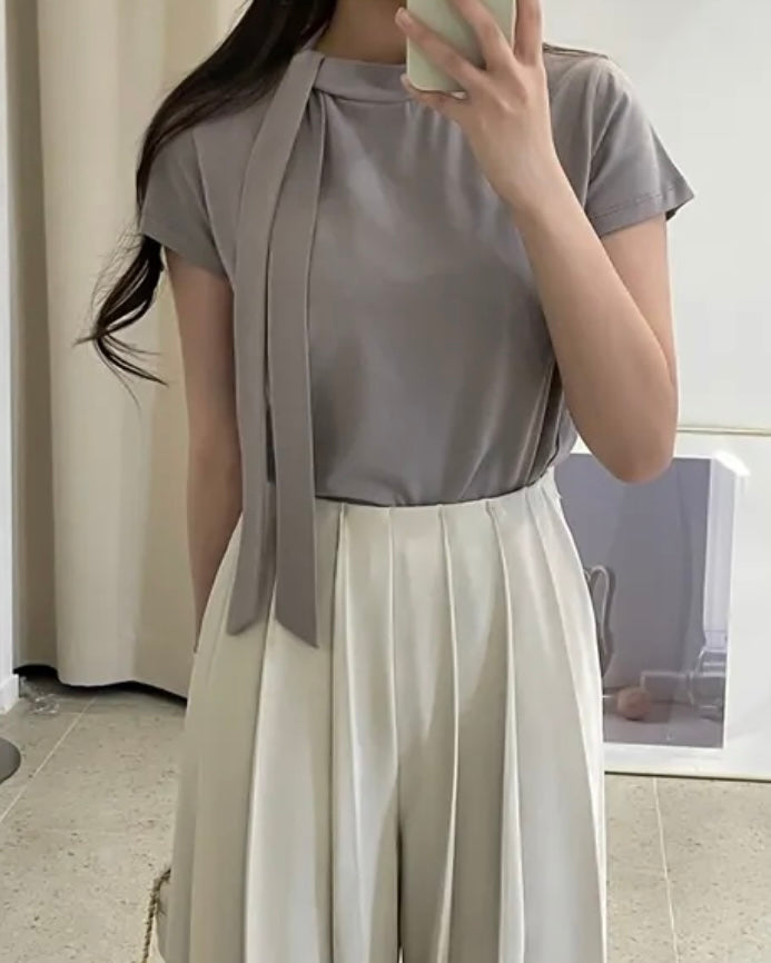 Modal Tie Short-Sleeves