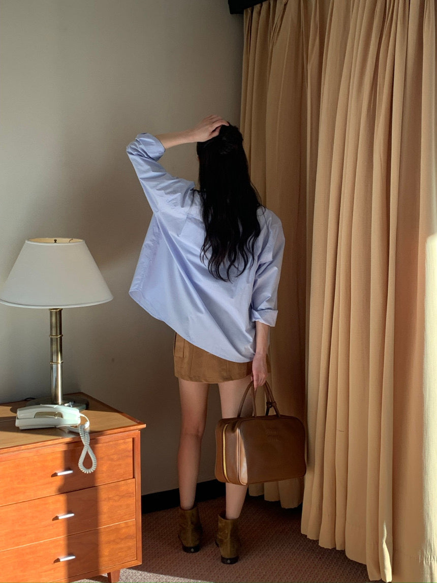 [S,M] Suede Pocket Skirt
