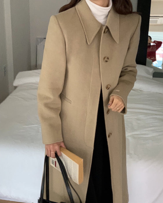 Vin Handmade 90% Wool Coat with Padded Vest
