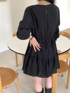 [ Pre-order ] Shirring Cancan Midi Dress