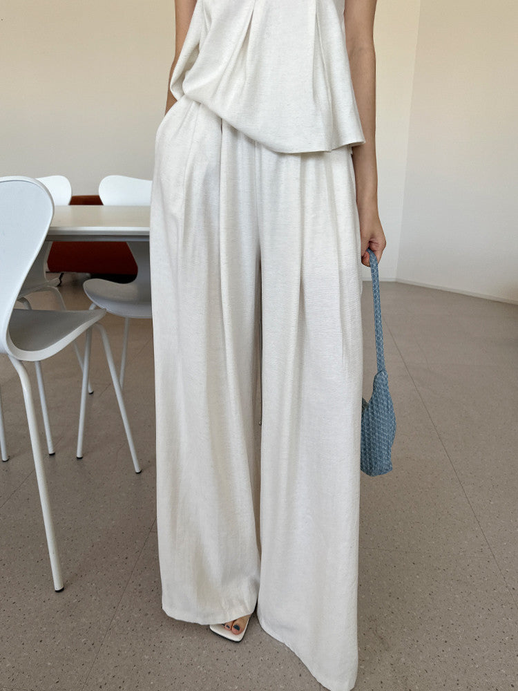 [ Sale Excluded ] Linen Pintuck Two-Piece Set