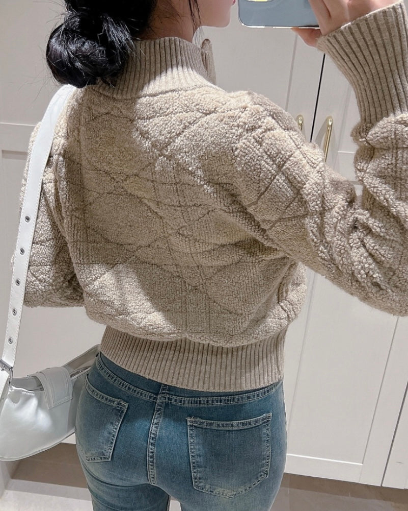 Link Knit Zip-Up