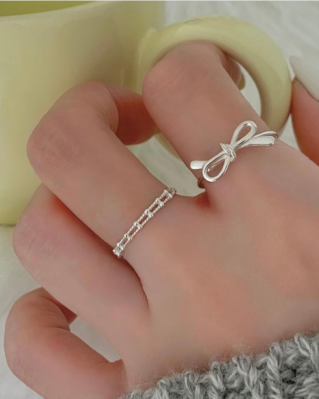 Ribbon Silver Ring