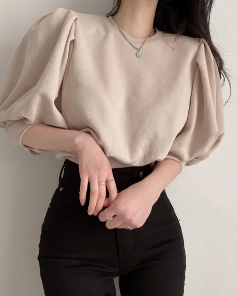 Puff Back-Zip Pullover
