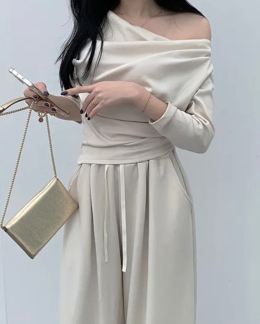 Shirring Elbow Sleeve Blouse