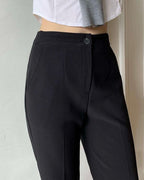 [S,M] Hidden Banding Flared Slacks