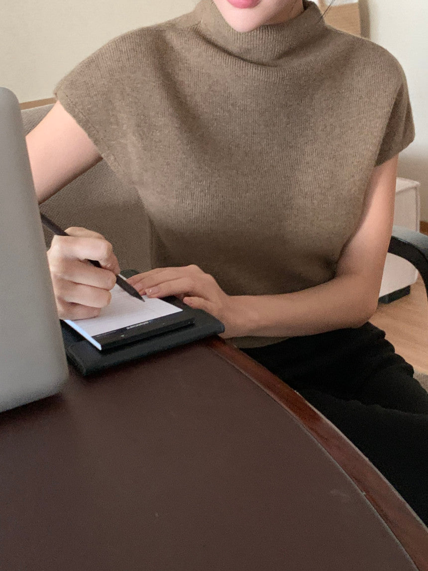 Cashmere Wool Half-Neck Knit