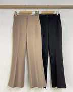 [S,M] Hidden Banding Flared Slacks