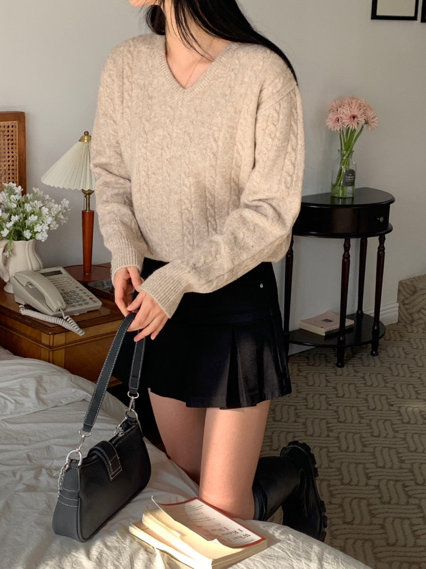 Mocha Cable Knit