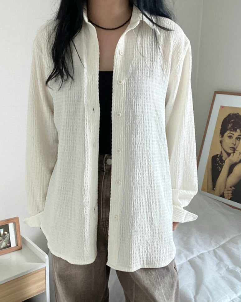 Wrinkle Loose-Fit Skirt