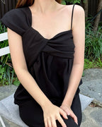 One Shoulder Twist Blouse