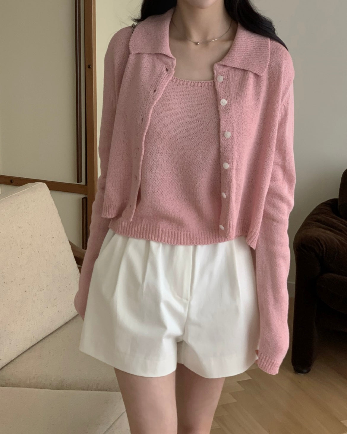 Biela Cardigan Set