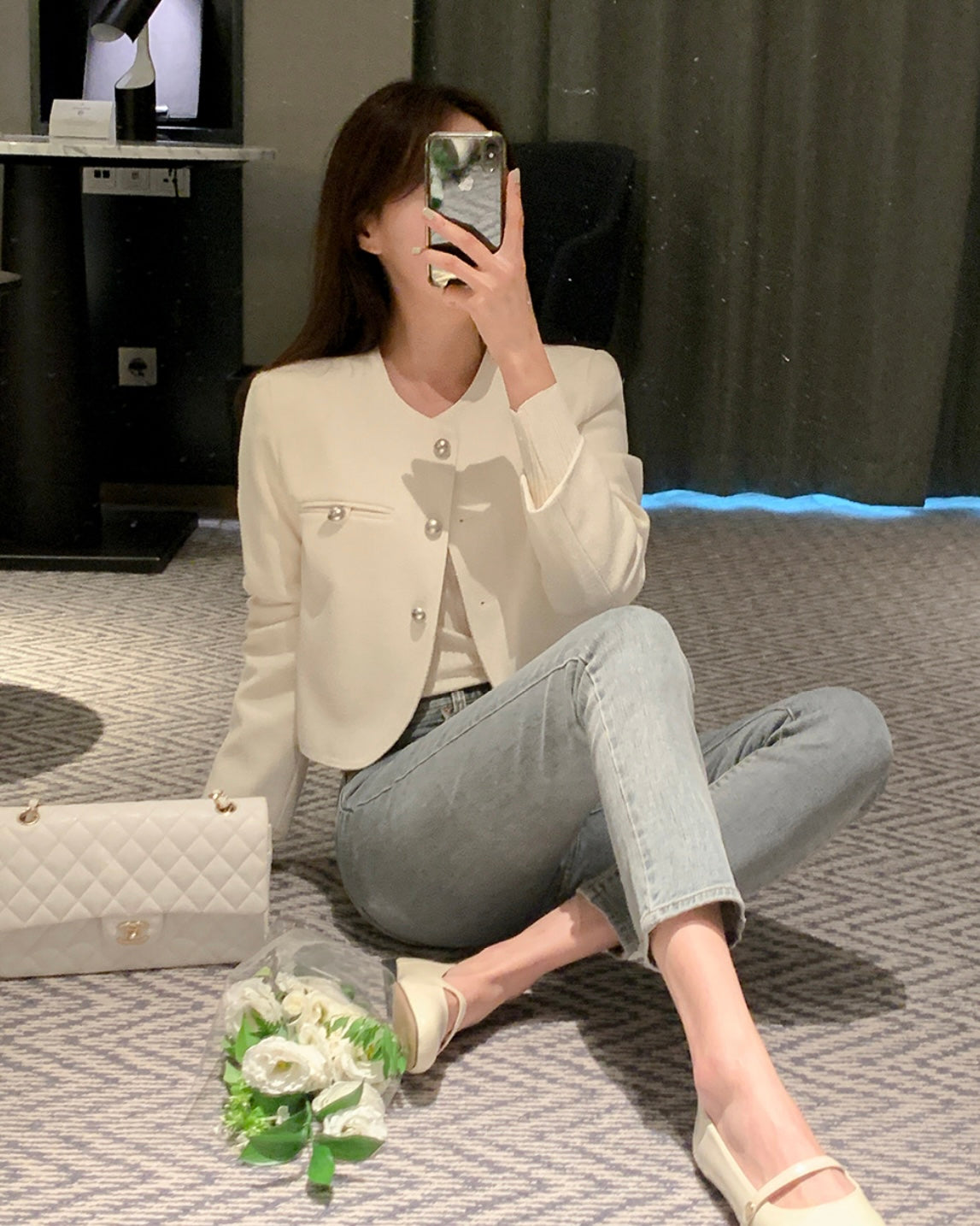 Lumiere Silver Button Jacket