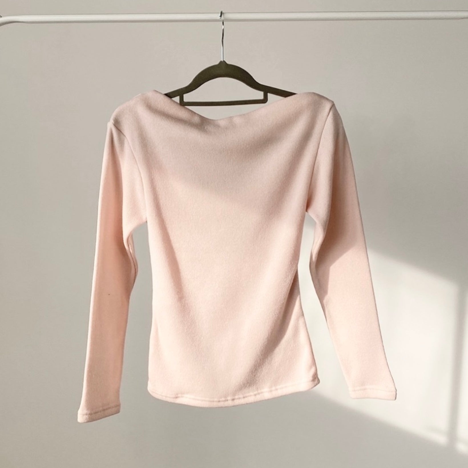 Shirring Off-Shoulder Long Sleeve