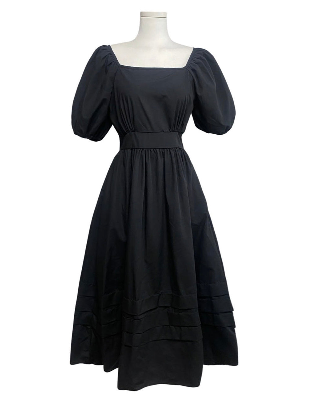 Puff Shoulder Long Dress