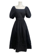 Puff Shoulder Long Dress