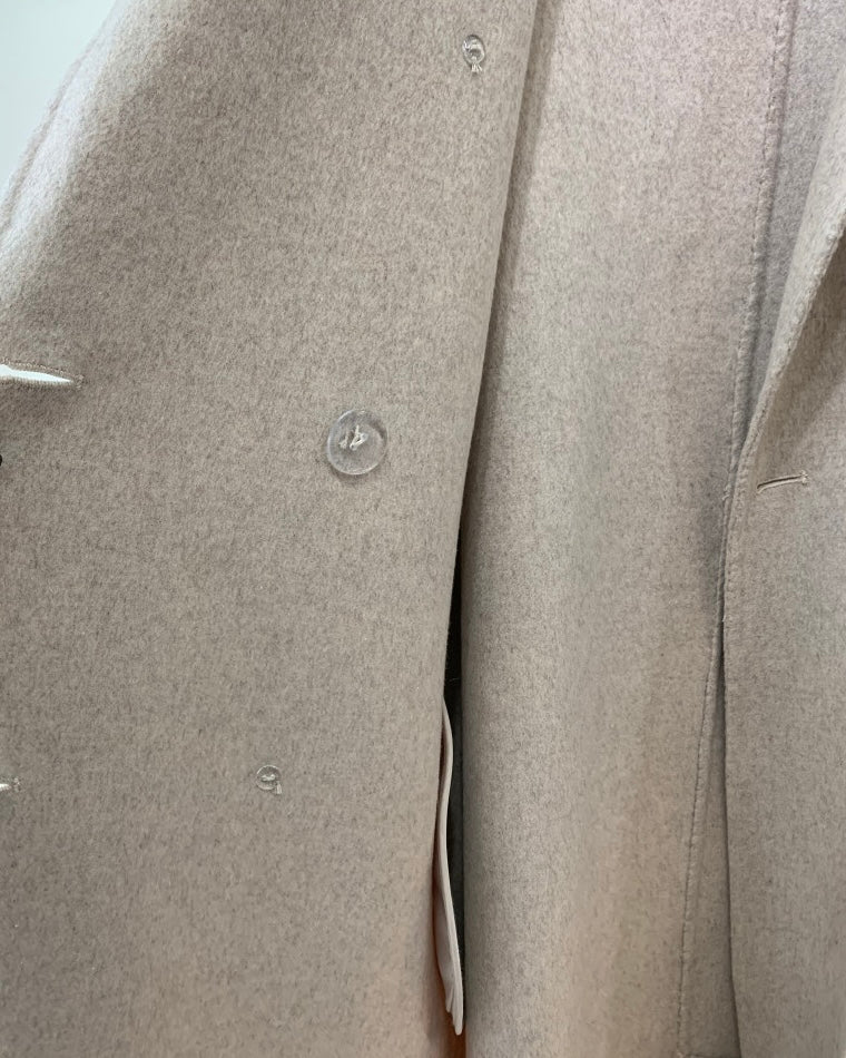 Double Button 100% Wool Coat