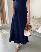 Cool U-Neck Short Sleeve Dress