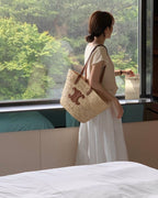 Plate Cotton V-Neck Knit