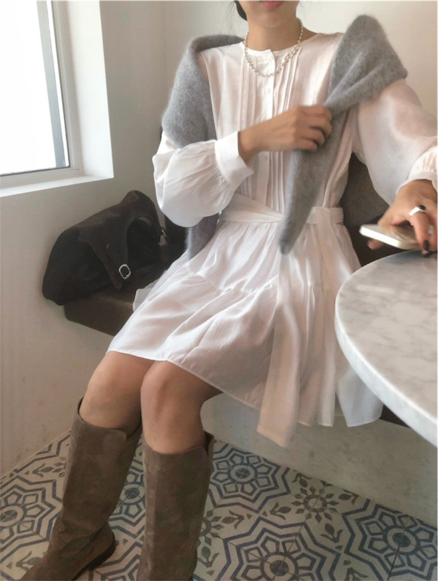 [ Pre-order ] Laurent Pintuck Dress