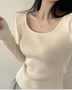 Alina Square-Neck Knit Top