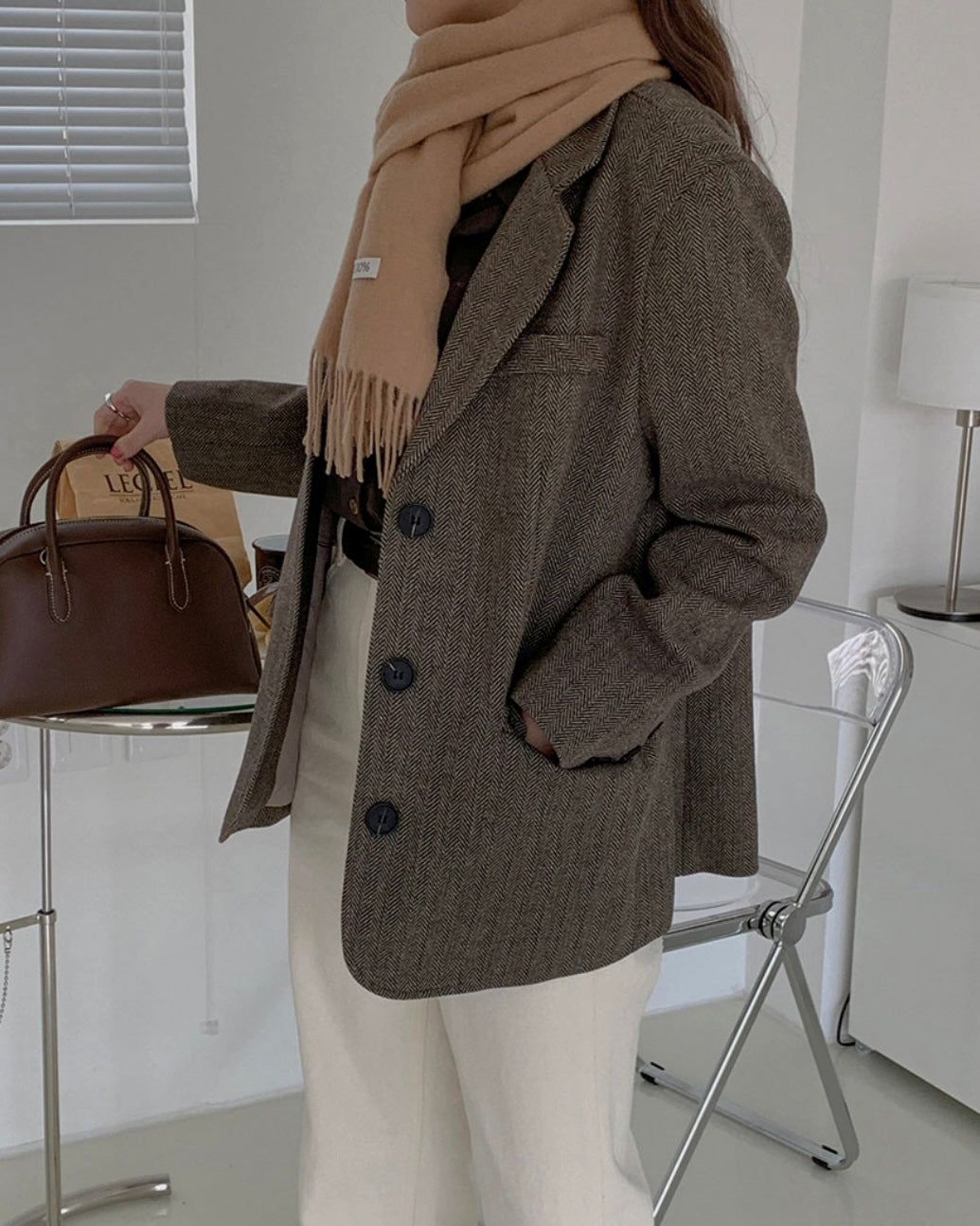 Billy Herringbone Wool Jacket
